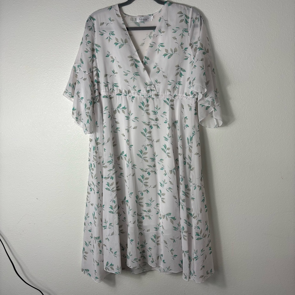 Qu guogua Women’s Floral V-Neck Short Sleeve Maternity Dress